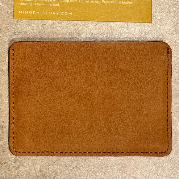 Minor History Tan Leather Card Wallet - Picture 2 of 2